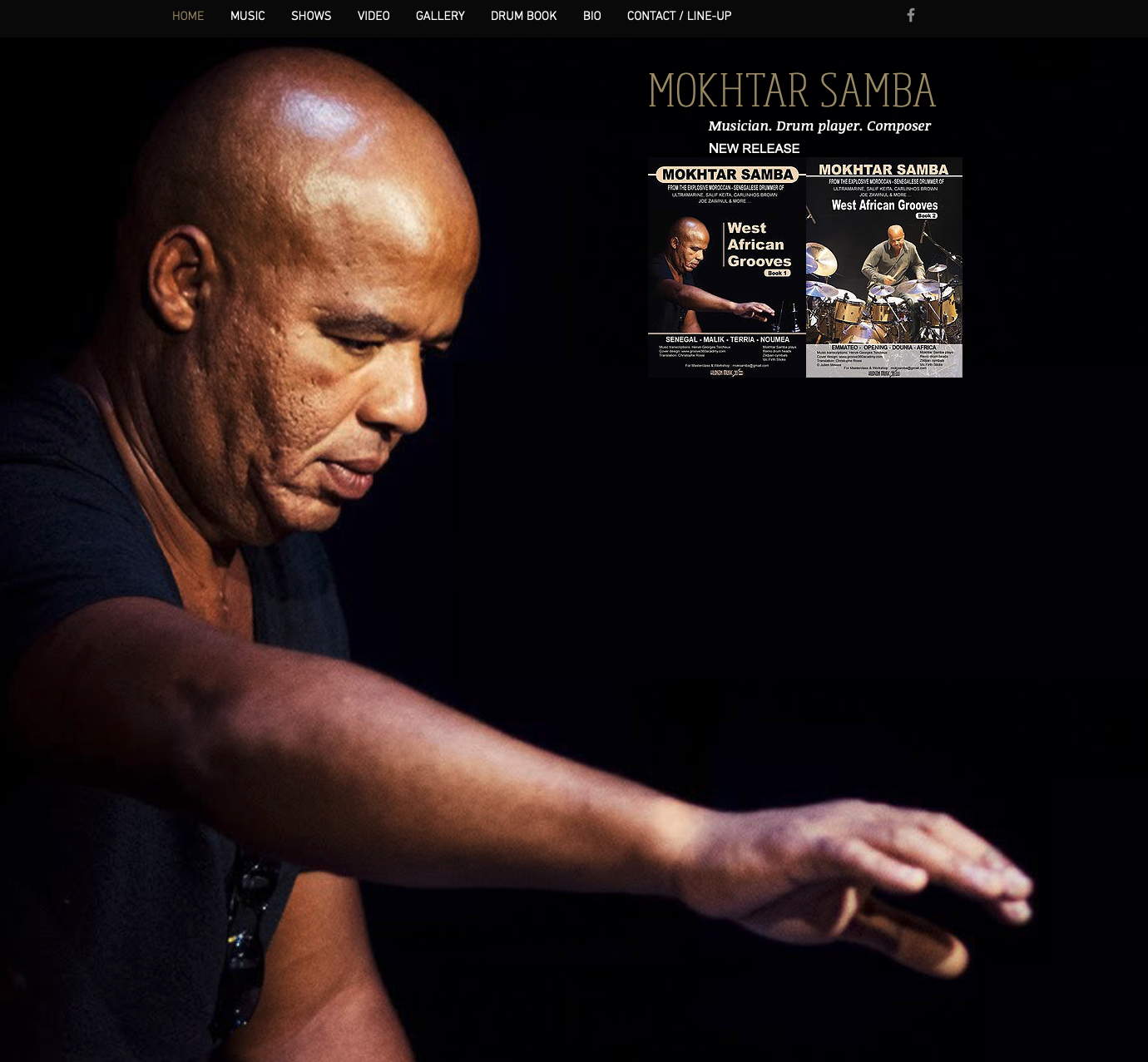 Copie d'écran du site web de Mokhtar Samba (2021)