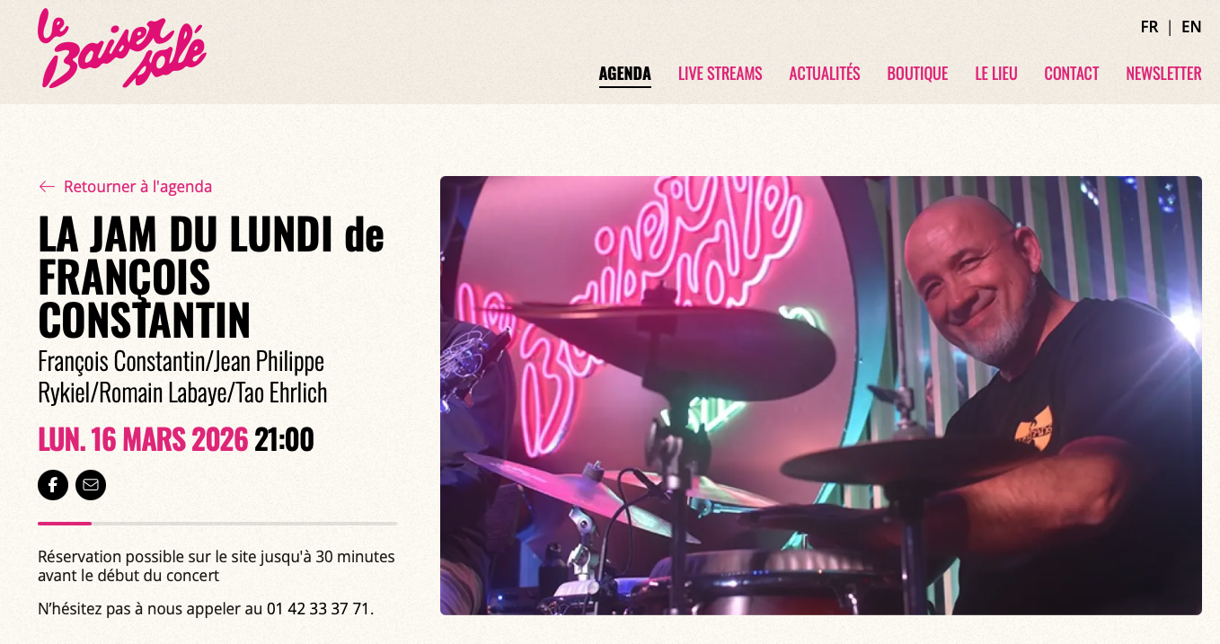 Copie d'écran du site web de Mokhtar Samba (2021)